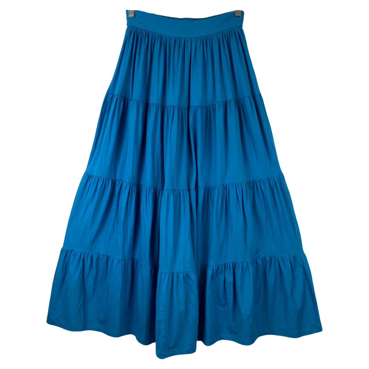 Demylee Aliana Pima Cotton Jersey Maxi Skirt-Blue Front