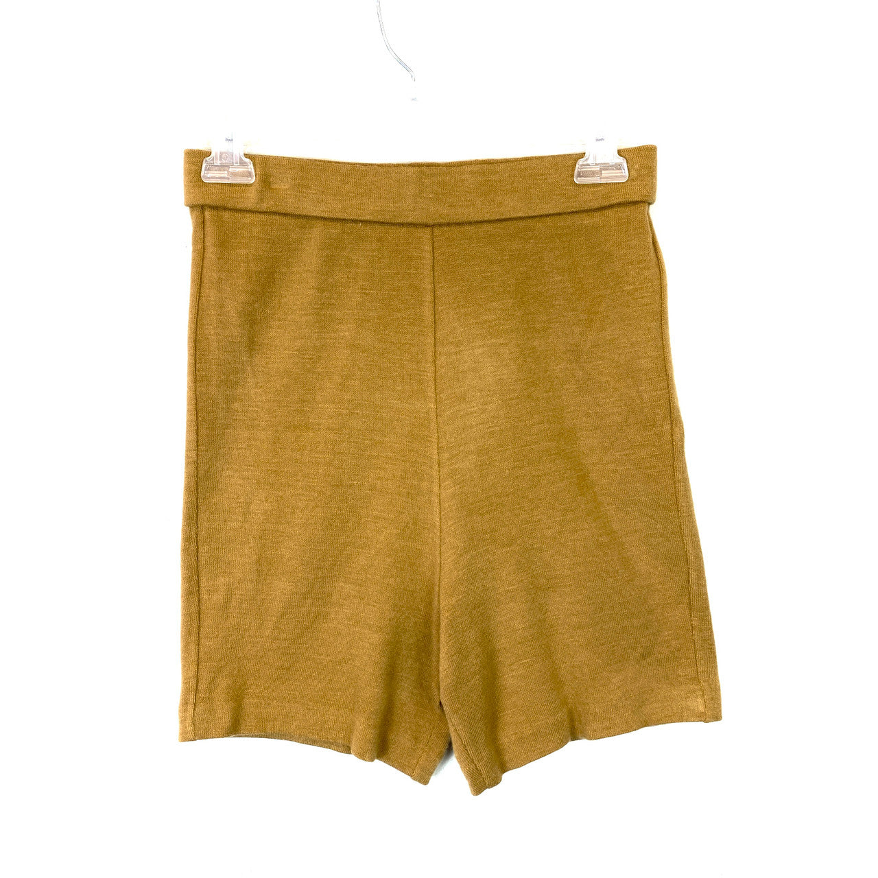 Amanda Uprichard Camel Knit Shorts-Back