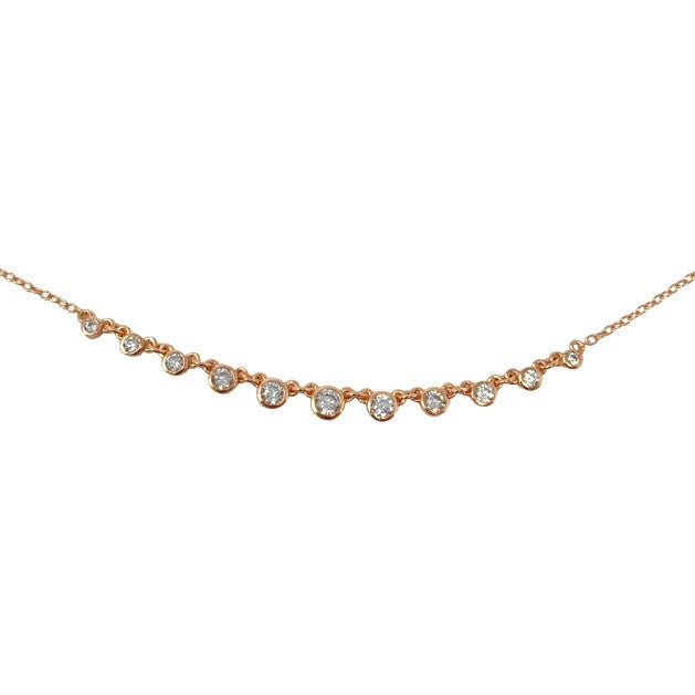 Shashi Rose Gold Rhinestone Pendant Necklace-Thumbnail