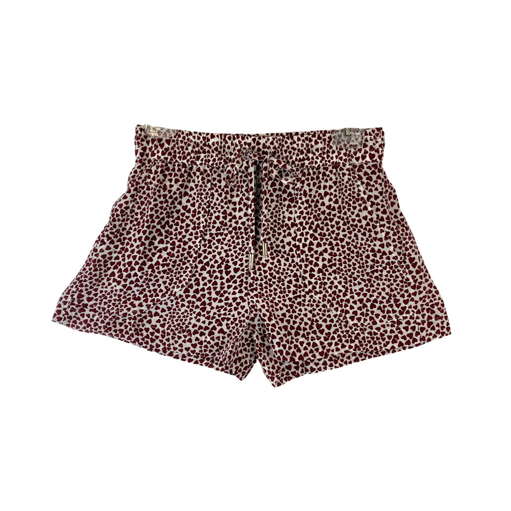 Anine Bing Heart Print Silk Shorts-Thumbnail