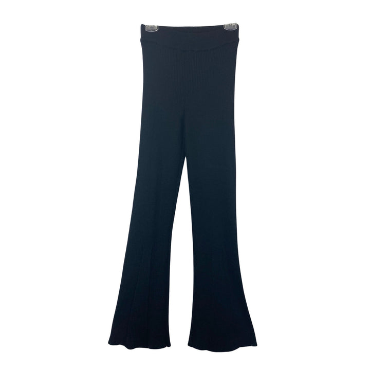 Something Navy Flare Ribbed Pants-Thumbnail