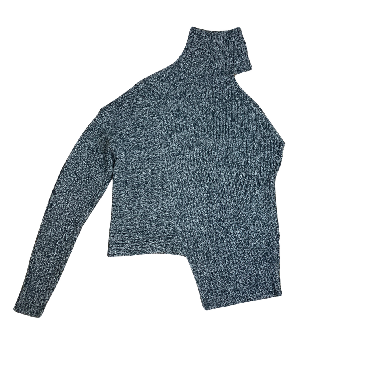 Naadam Asymmetrical Knit Turtleneck Sweater-Thumbnail