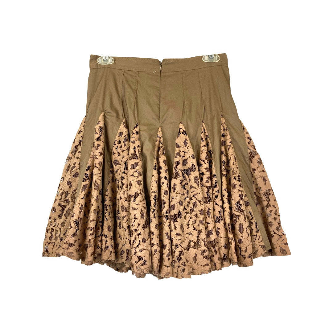 Z Spoke by Zac Posen Lace Insert Mini Skirt-Back