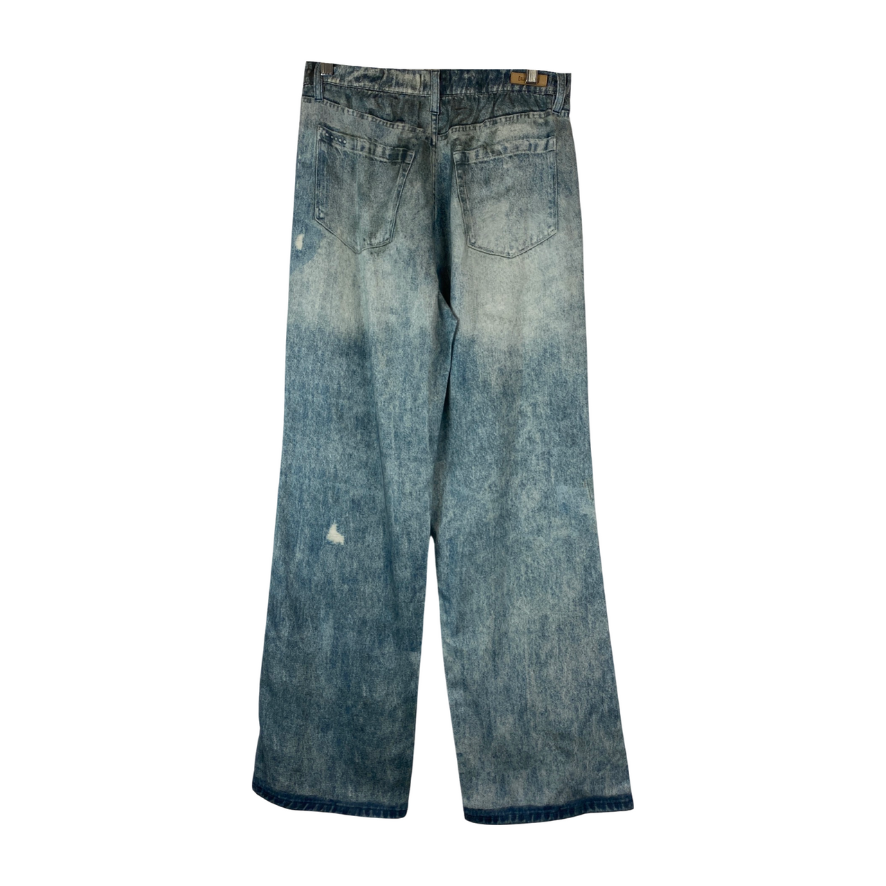 BLANKNYC Howard Distressed Denim Printed Tencel Pant-Back