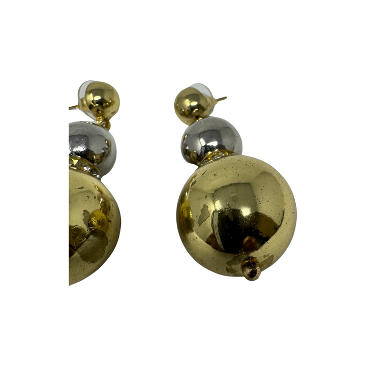 Stacked Sphere Drop Earrings-Detail