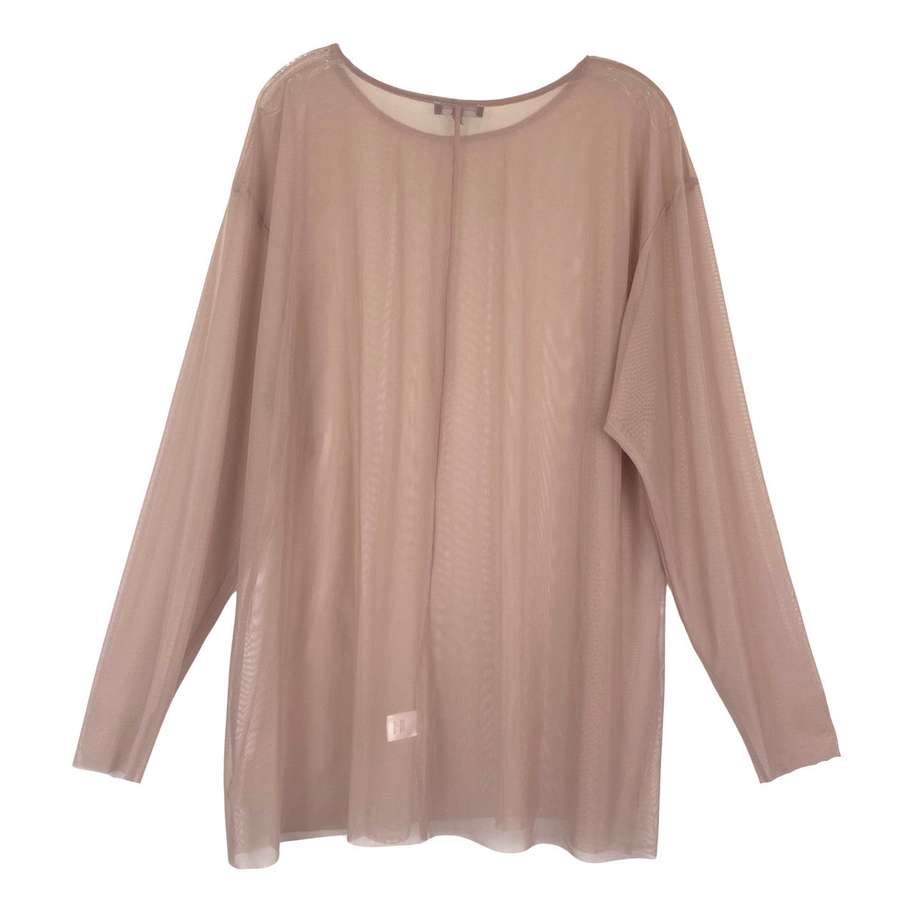 Universal Standard Sheer Mesh Long Sleeve Top-Back