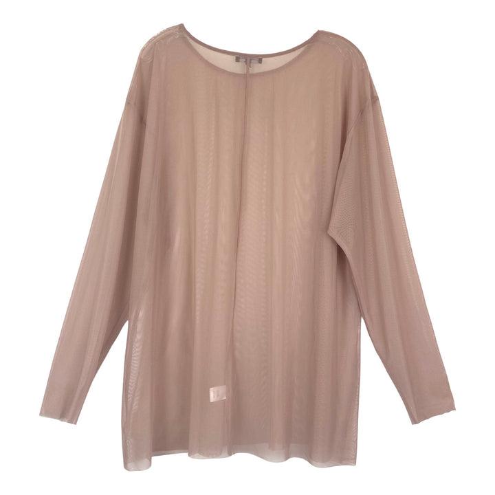 Universal Standard Sheer Mesh Long Sleeve Top-Back