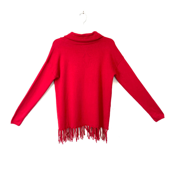 Elliott Lauren Fringe Hem Sweater-Back