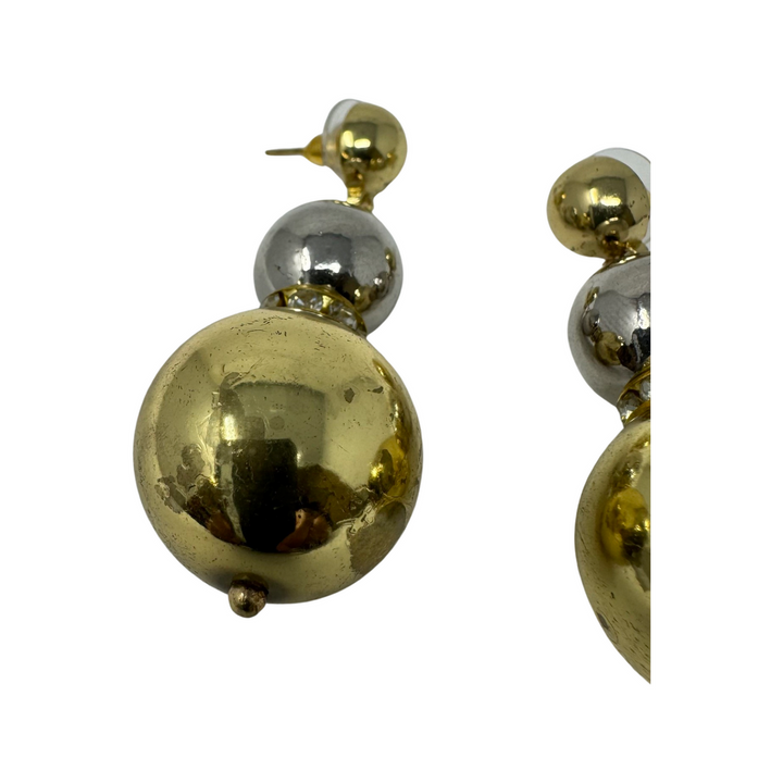 Stacked Sphere Drop Earrings-Detail