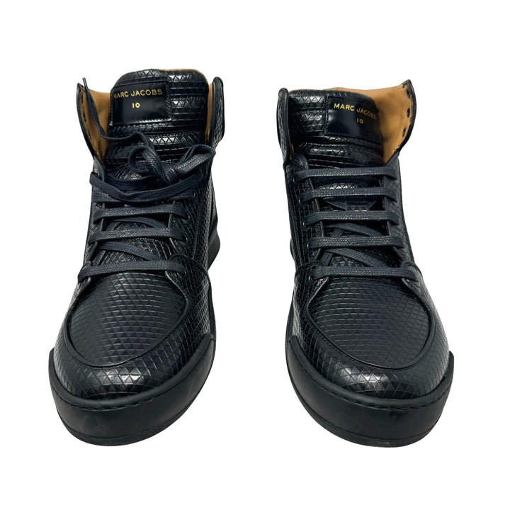 Marc Jacobs Embossed Leather High Top Sneakers