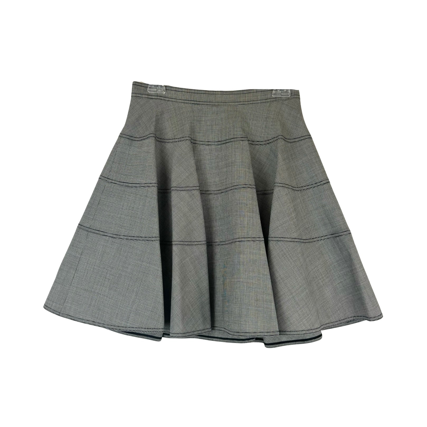 Z Spoke by Zac Posen Flared Micro Houndstooth Skirt