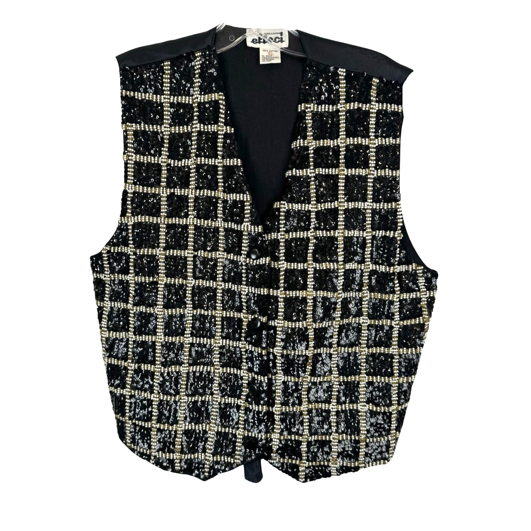 Vintage Effeci Beaded Sequin Vest