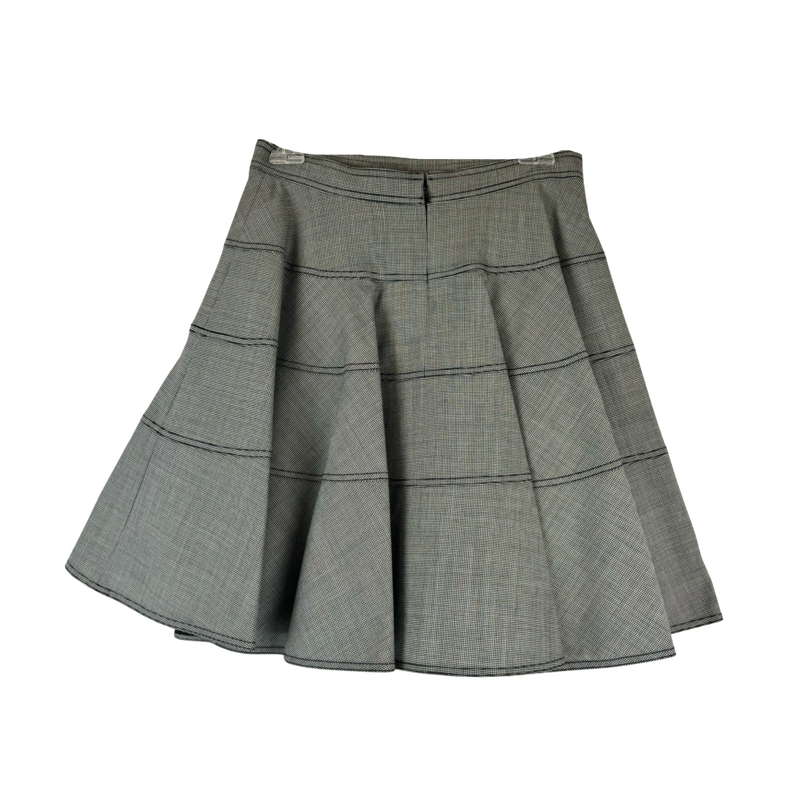 Z Spoke by Zac Posen Flared Micro Houndstooth Skirt