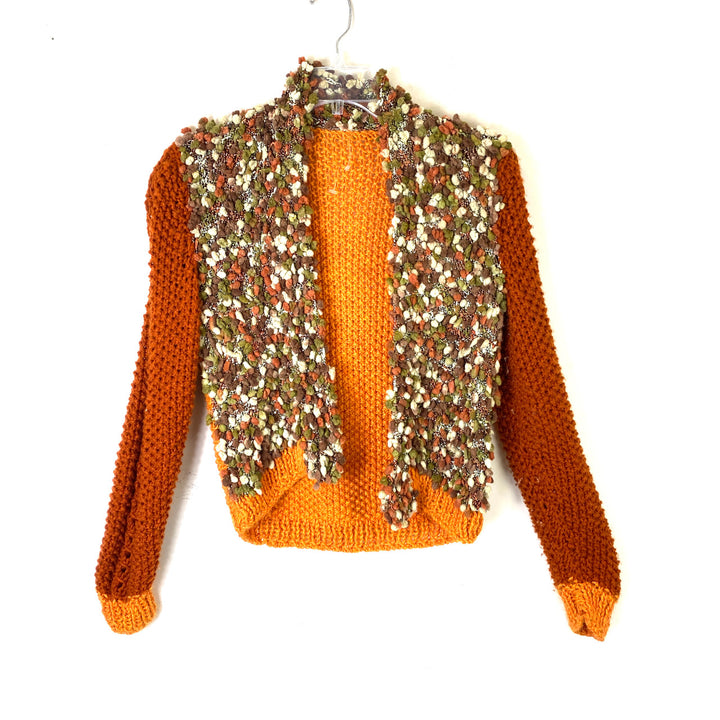 Popcorn Knit Open Front Cardigan-Thumbnail