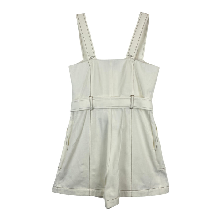 Intermix Stefania Belted Twill Romper-Back