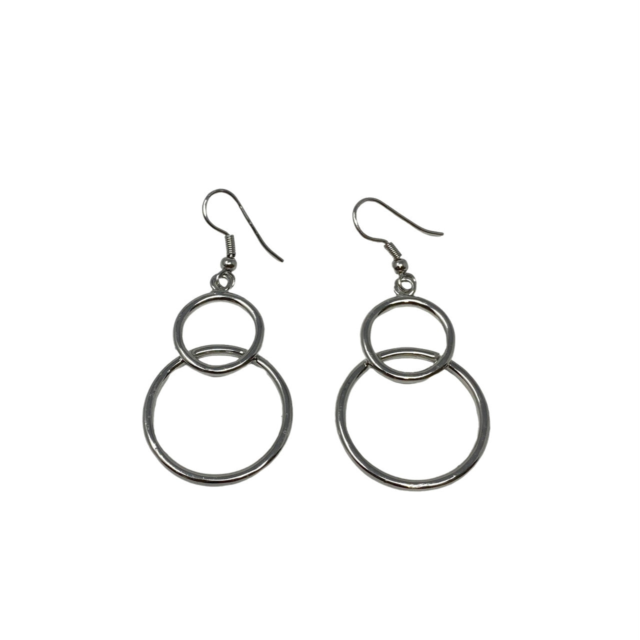 Double Hoop Drop Earrings-Thumbnail