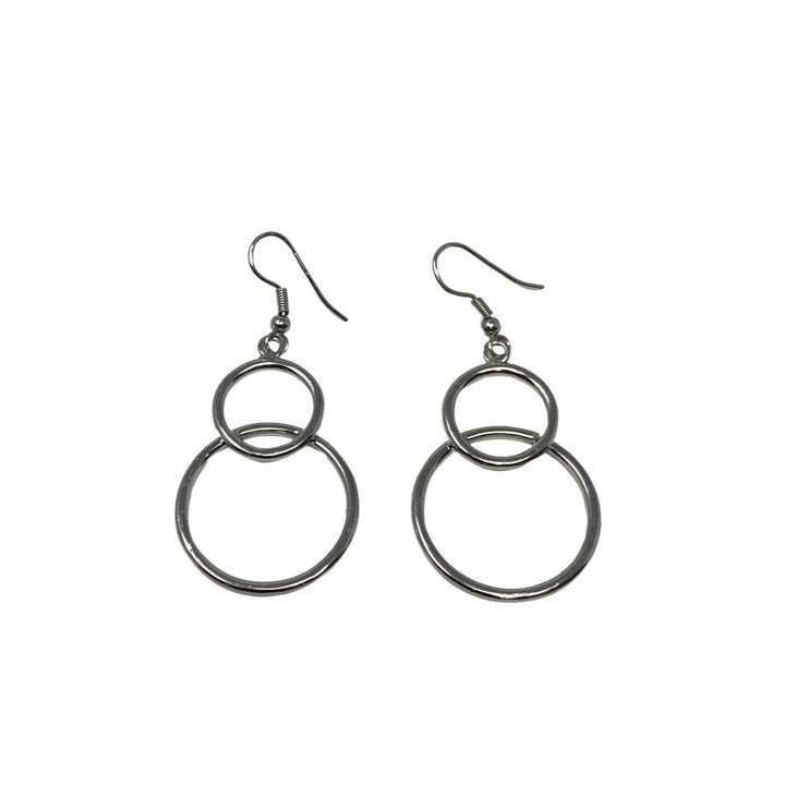 Double Hoop Drop Earrings-Thumbnail