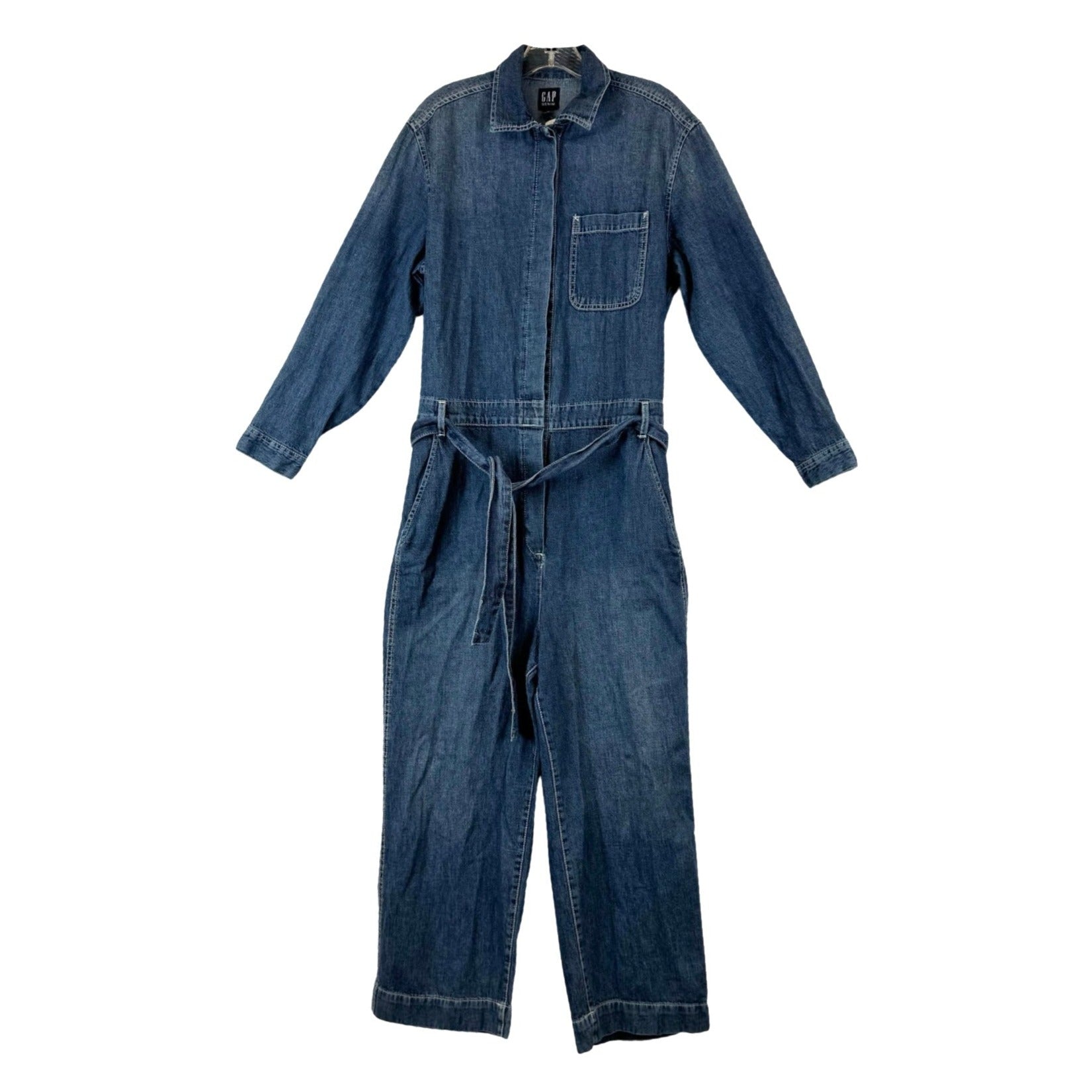 Gap Denim Self Tie Jumpsuit