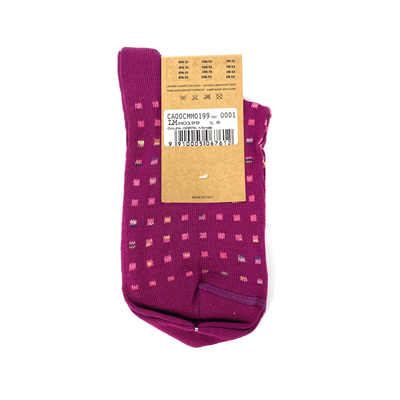 Missoni Pink and Purple Square Pattern Socks-Back
