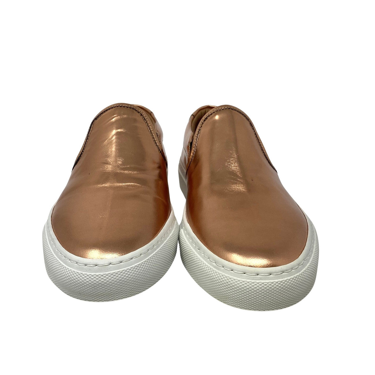 Woman by Common Projects Copper Metallic Slip On Sneakers-Front