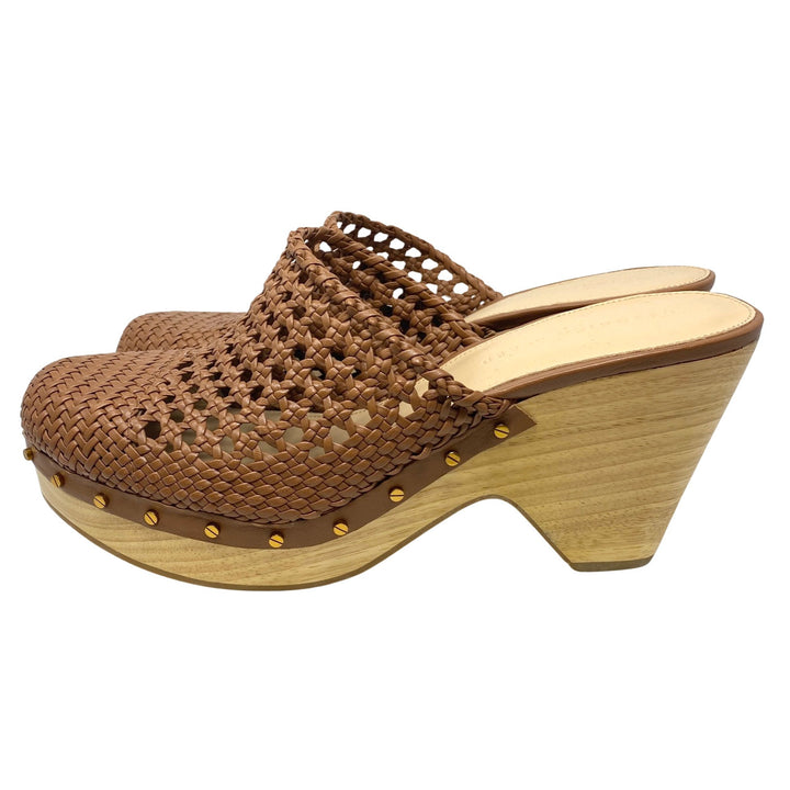 Veronica Beard Hardie Woven Leather Clogs-side