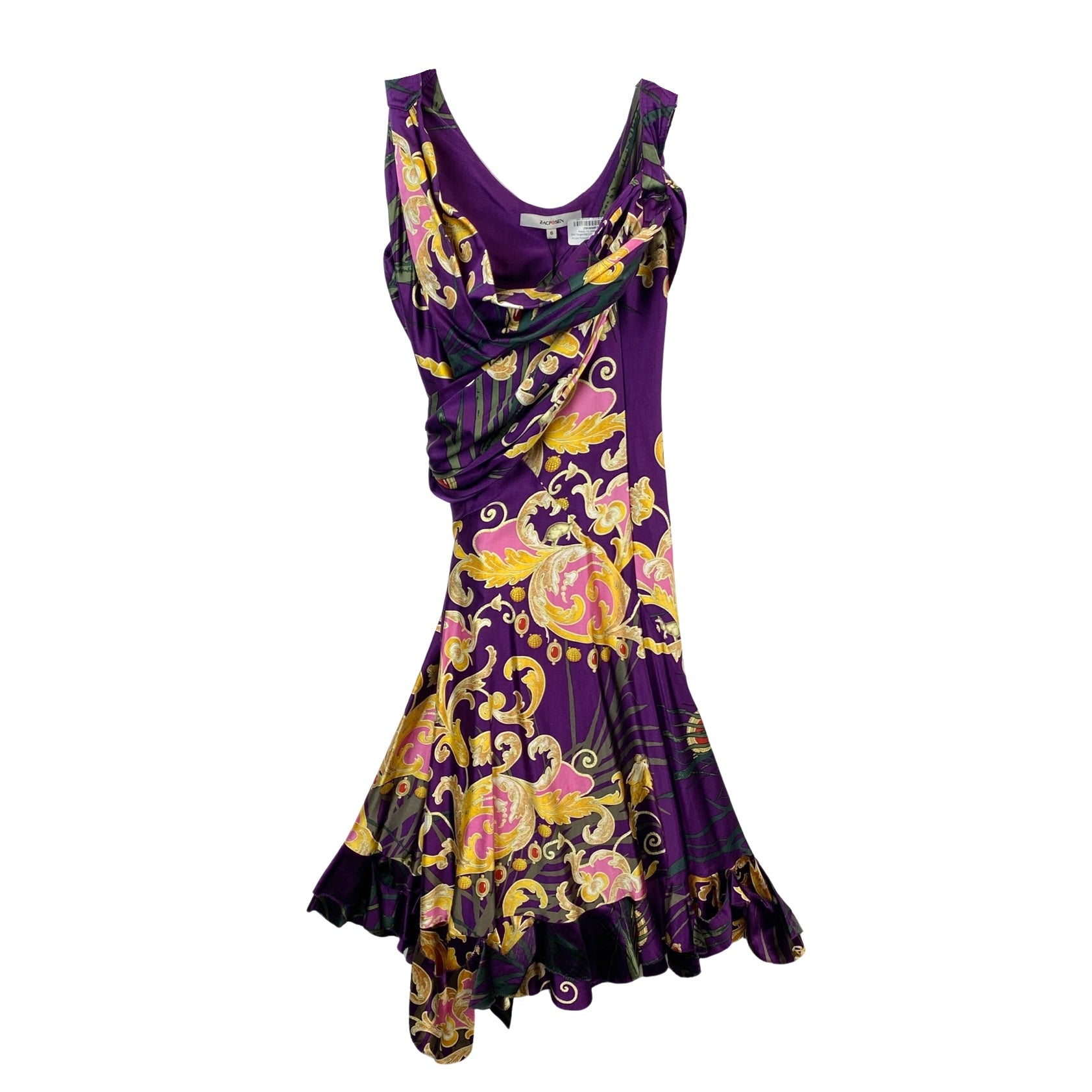 Zac Posen X Target Purple Sash Silk Dress