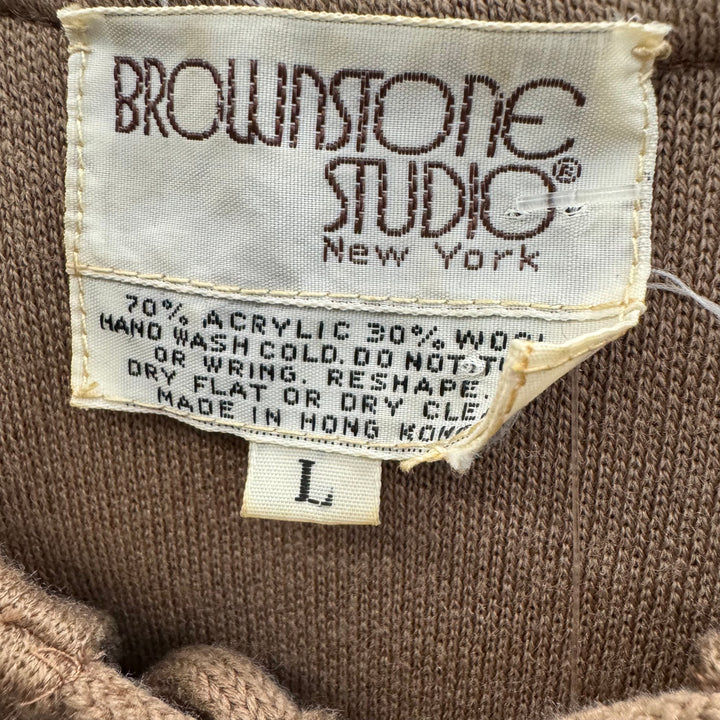 Vintage Brownstone Studio Acrylic/Wool Blend Drawstring Dress-Logo