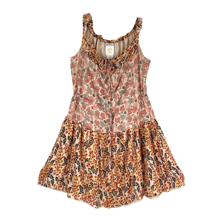 Anna Sui Foxglove Mixed Print Dress