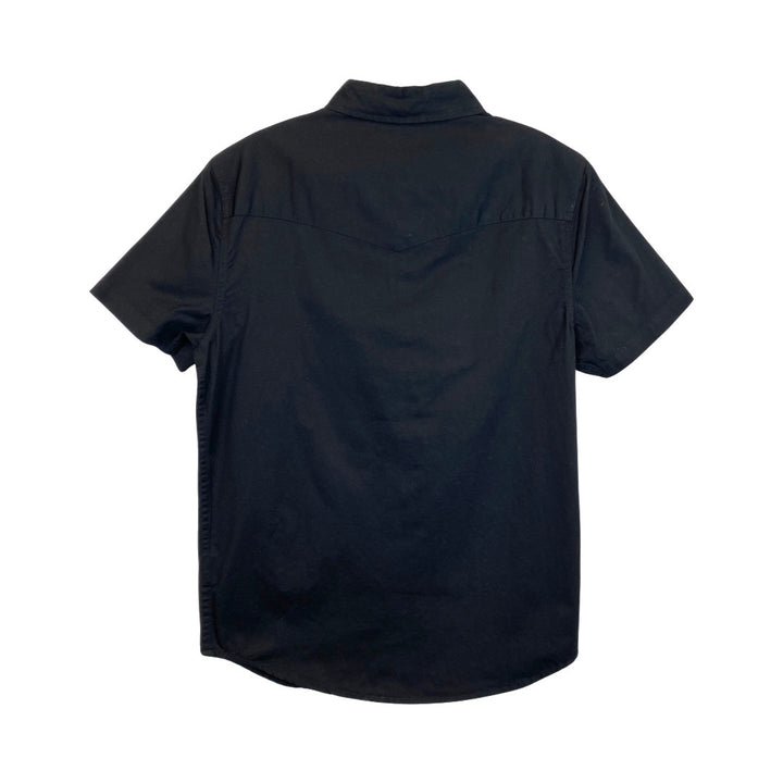 True Religion Woven Logo Short Sleeve Shirt-Black back