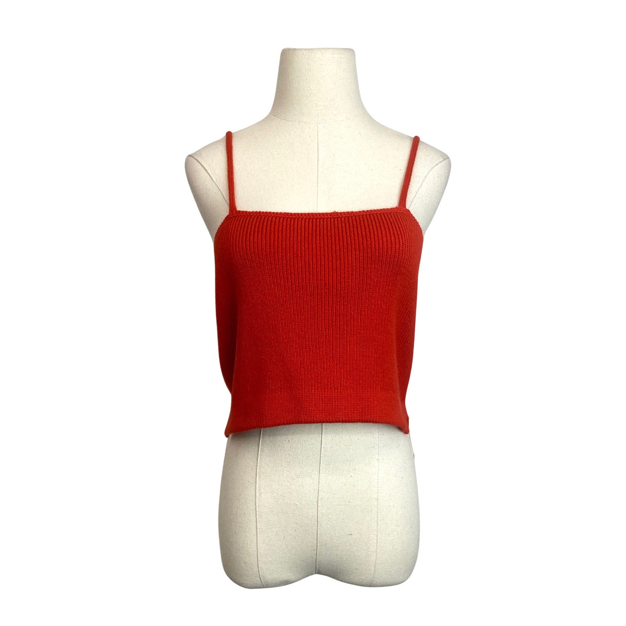 Proenza Schouler White Label Cotton Cashmere Tank-Red front