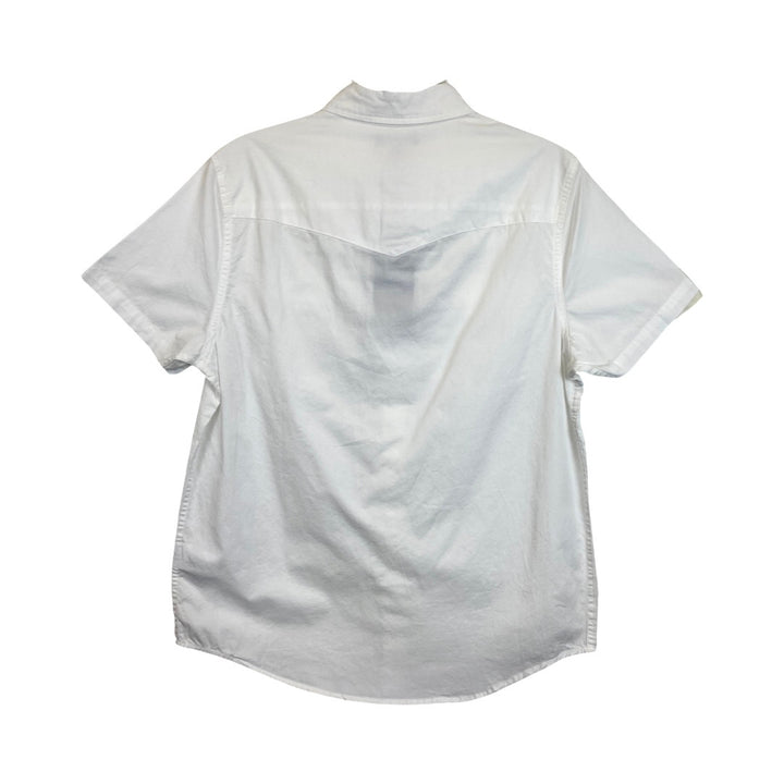True Religion Woven Logo Short Sleeve Shirt-White back