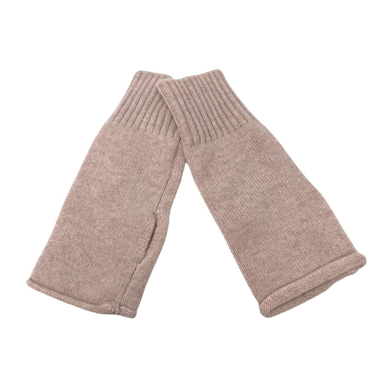 The Cashmere Project Basic Fingerless Glove-Pink front