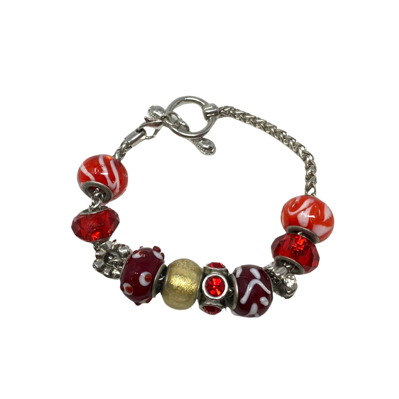 Patterned Bead Charm Bracelet-Thumbnail