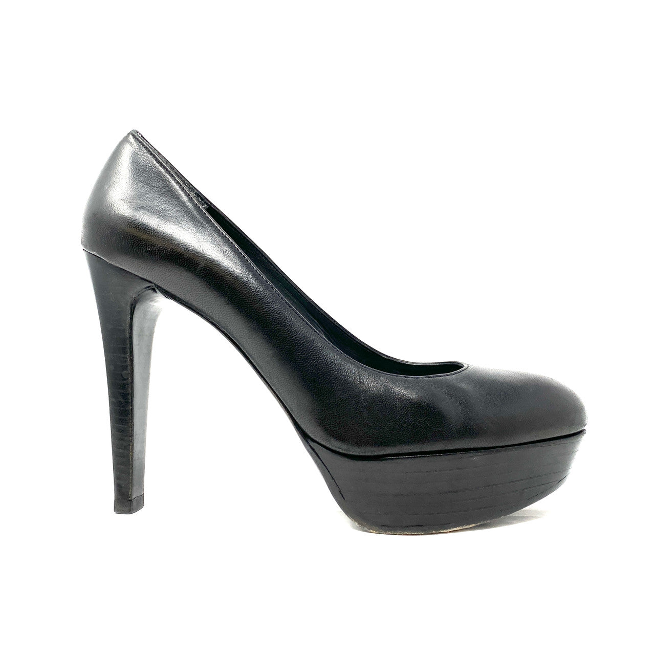 Stuart Weitzman Leather Platform Pumps - Thumbnail