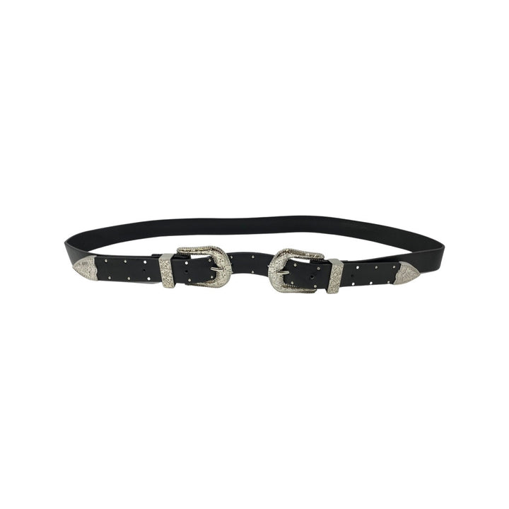 Linea Pelle Western Double Buckle Belt-Thumbnail