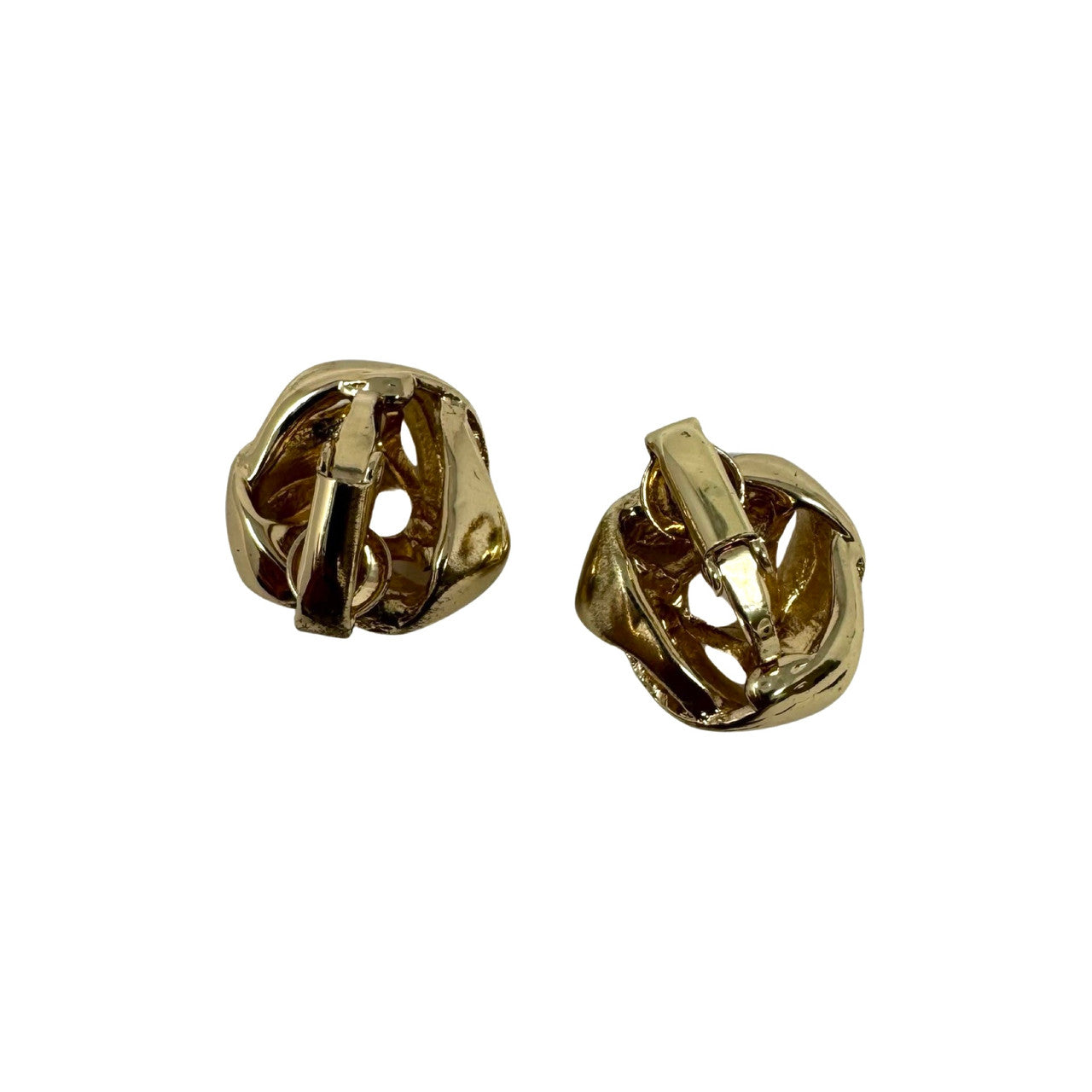 Twist Knot Clip Earrings-Back