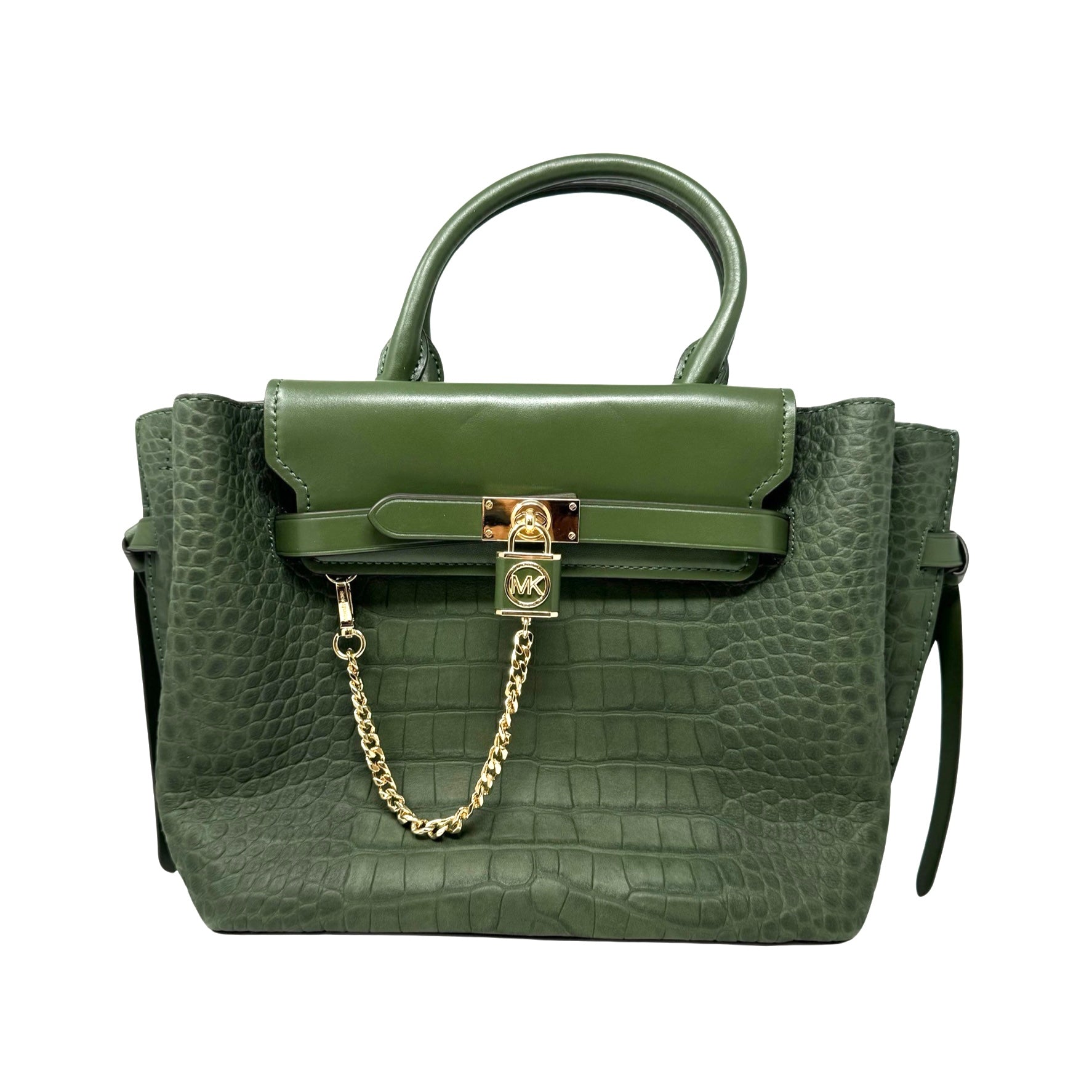 Michael Kors Hamilton Legacy Large Croc Embossed Leather Satchel