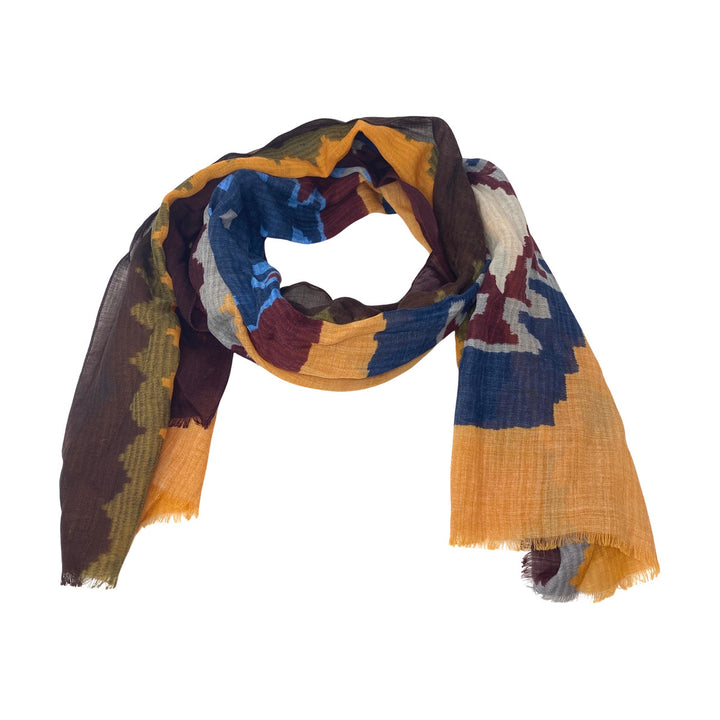 Slowear Patterned Wool Scarf-Thumbnail