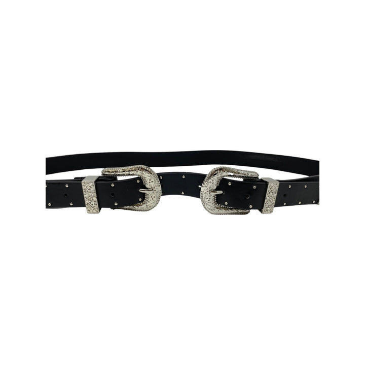 Linea Pelle Western Double Buckle Belt-Detail 1