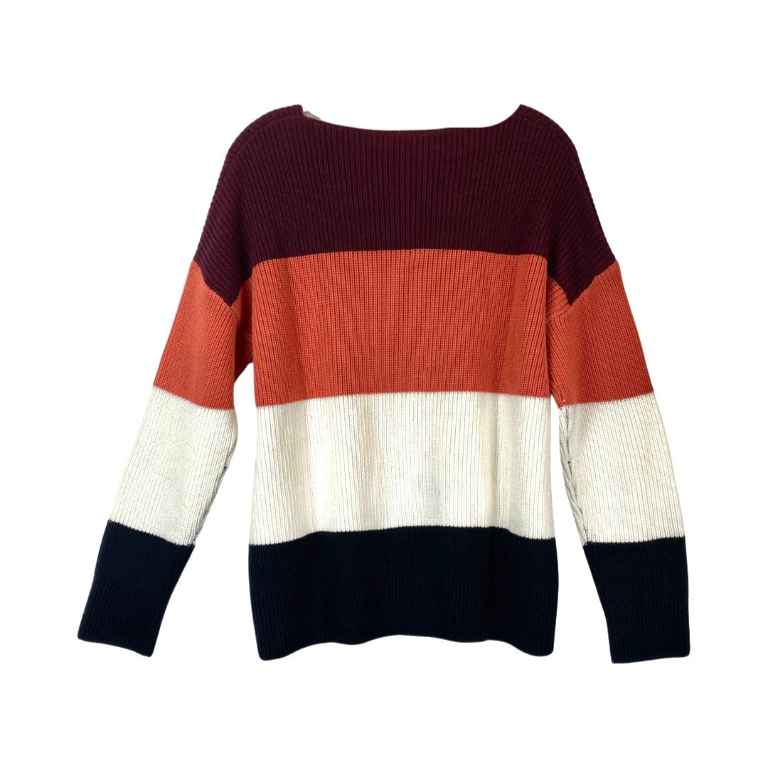 Old Khaki Striped Sweater-Back