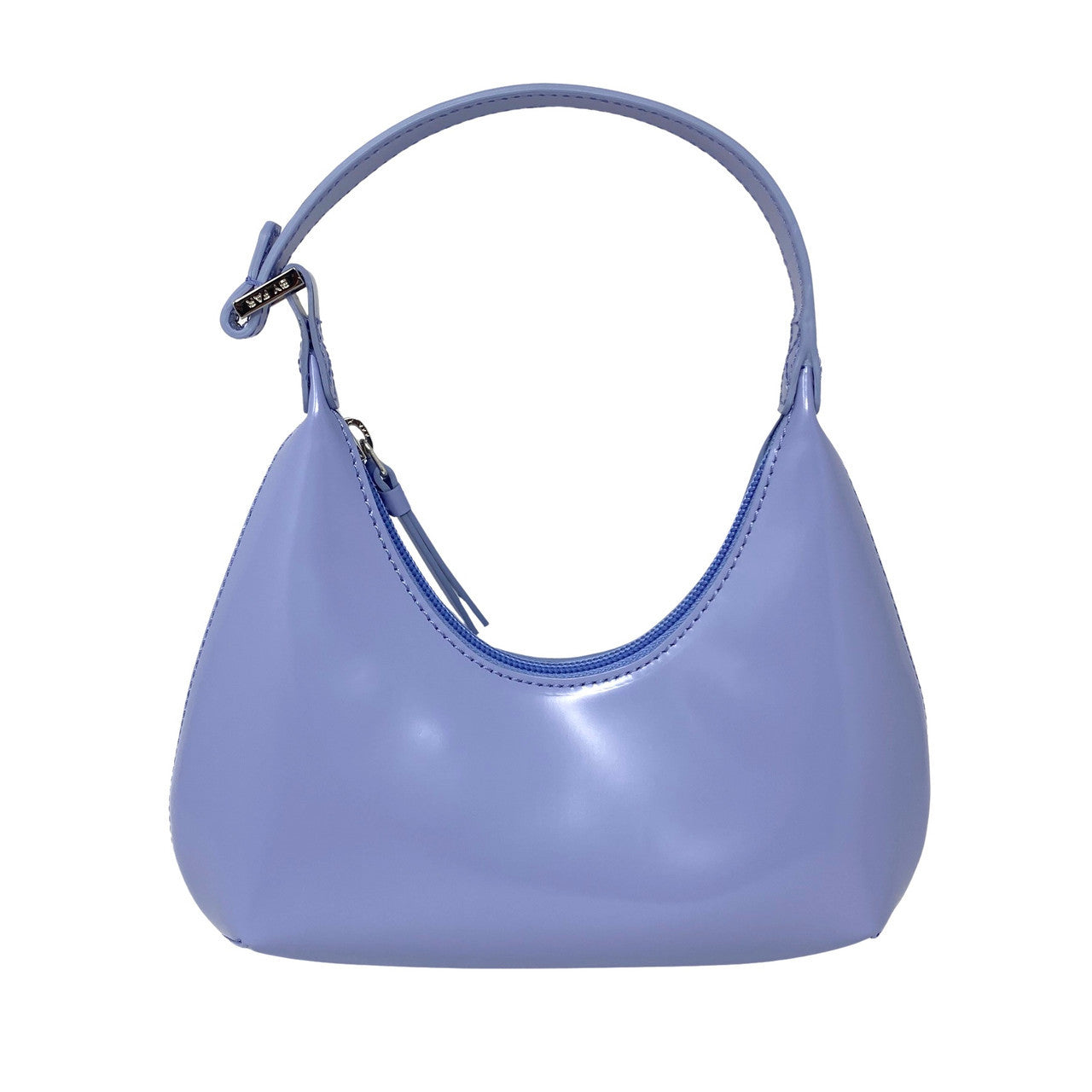 By Far Baby Amber Bluebell Semi Patent Leather Purse-Thumbnail