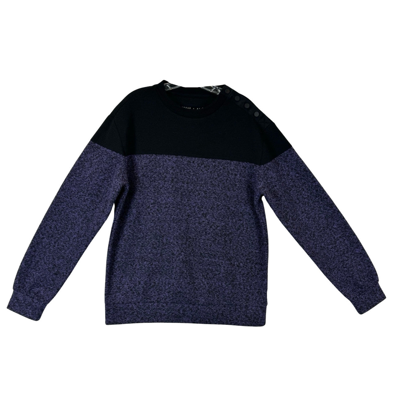 Edgar + Ash Contrast Crew Neck Sweater-Thumbnail