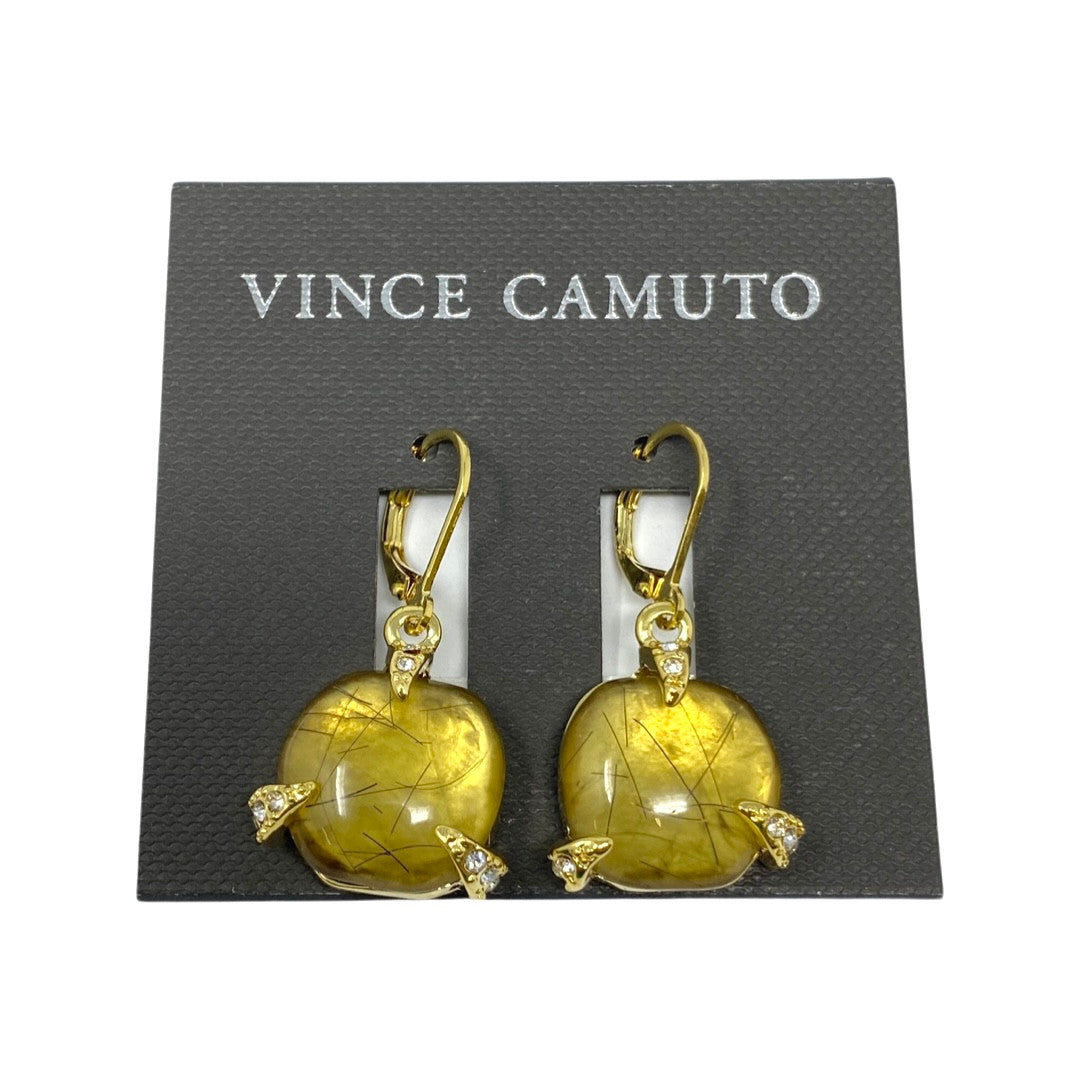 Vince Camuto Gold Tone Dangle Earrings-Thumbnail