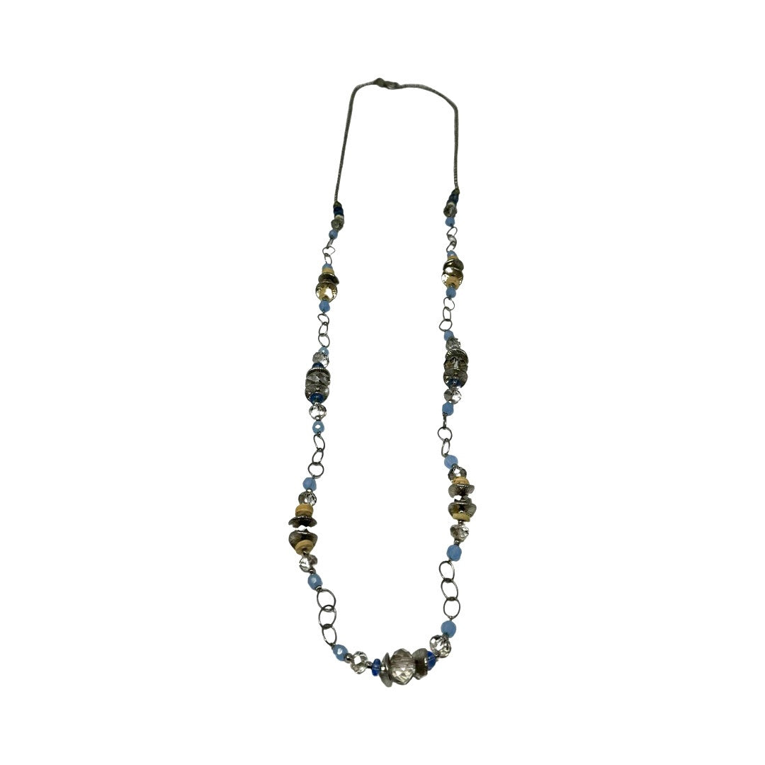 Loft Long Multicolor Beaded Necklace-Back