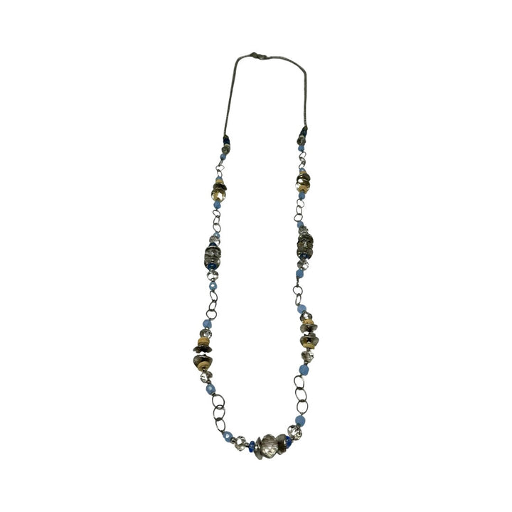 Loft Long Multicolor Beaded Necklace-Back