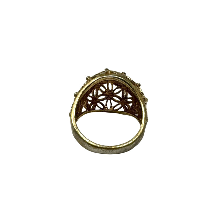 18K Gold Plated Floral Band Ring