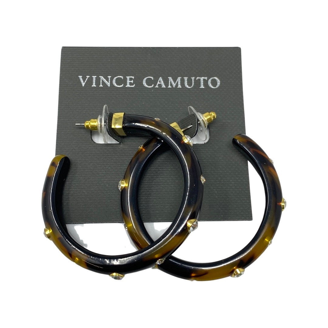 Vince Camuto Embellished Hoop Earrings-Multicolor