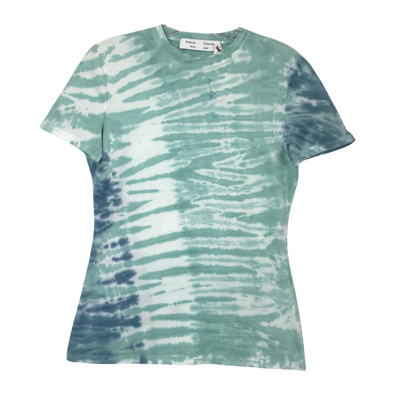 Proenza Schouler White Label Blue Tie Dye T Shirt-Front
