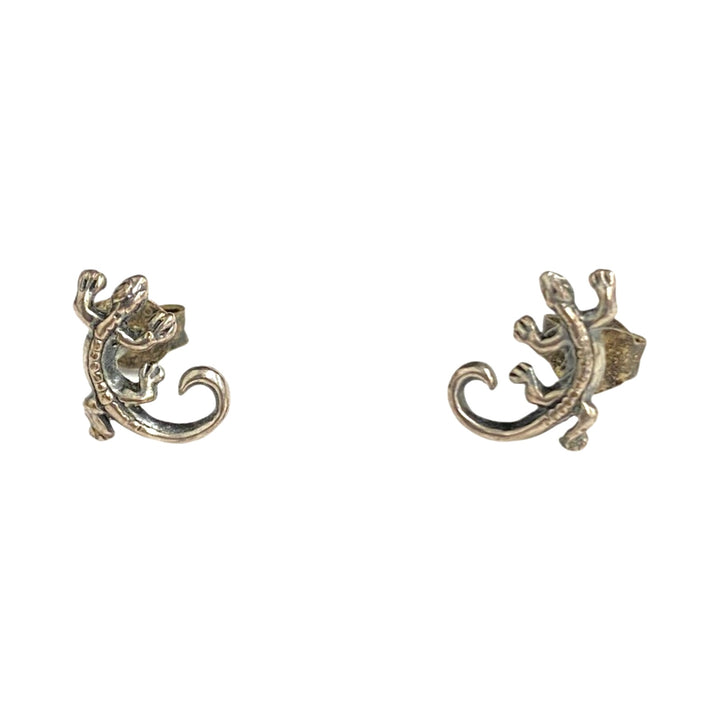 Sterling Silver Lizard Stud Earrings