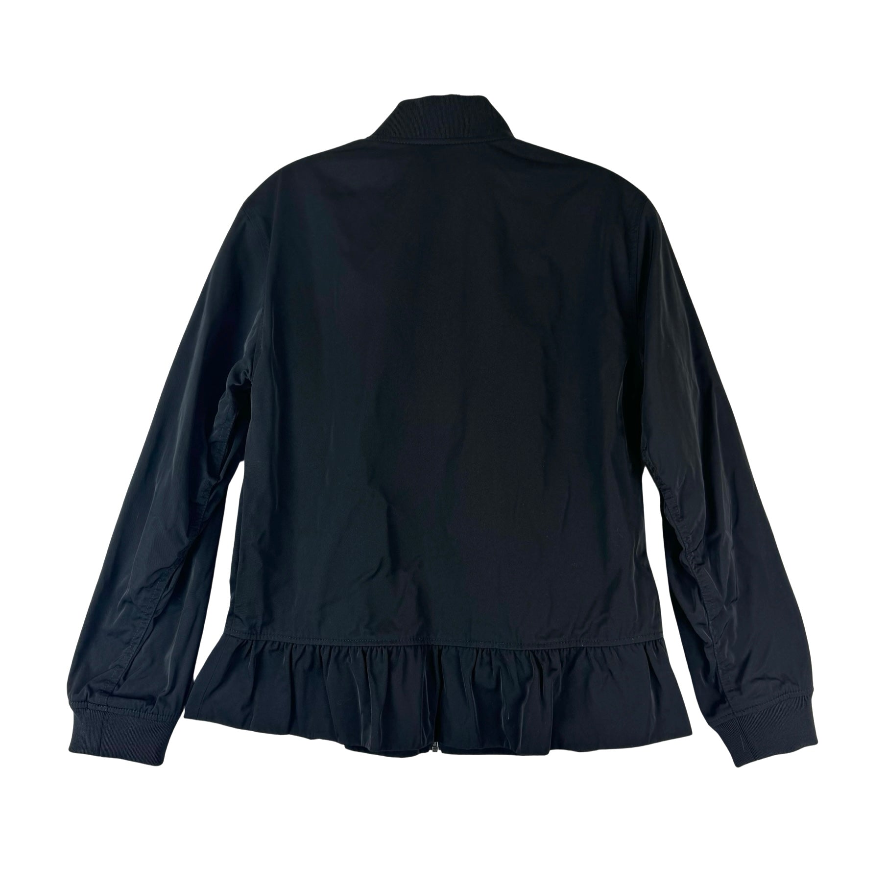 Kate Spade Twill Ruffled Hem Bomber Jacket